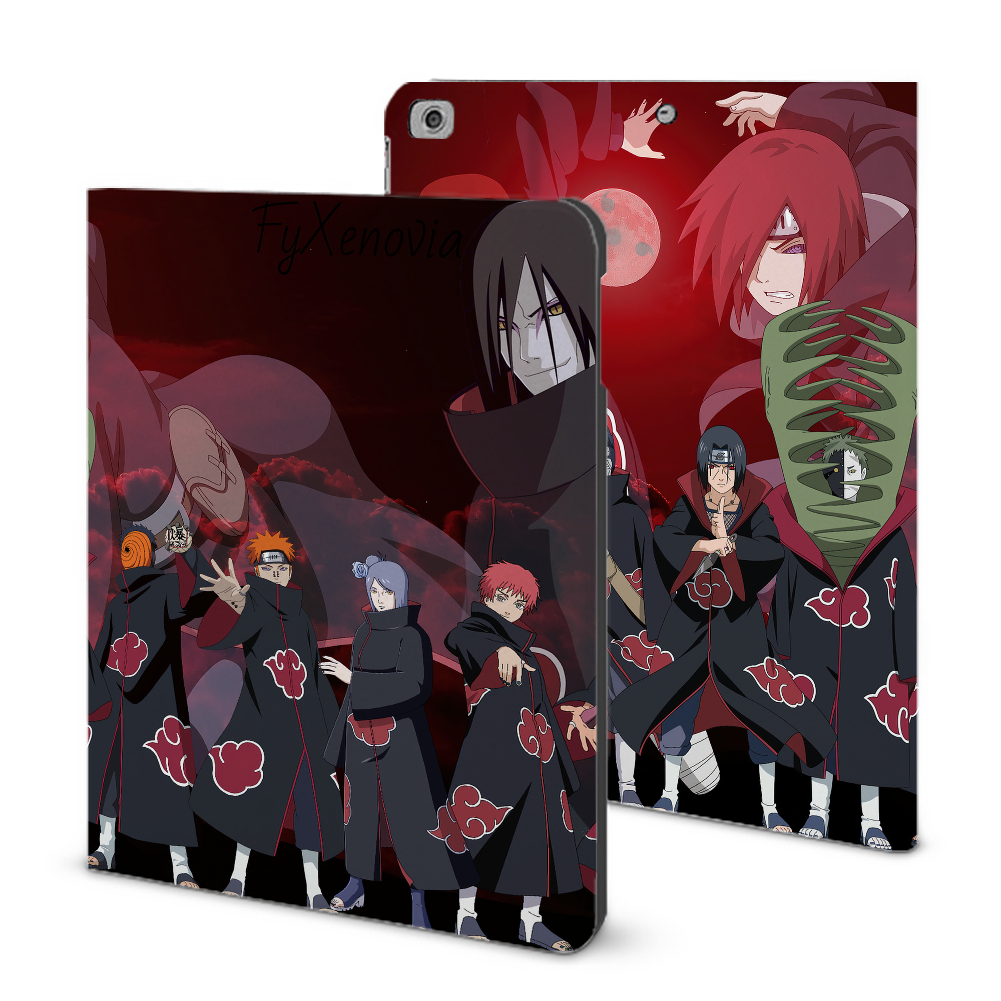 （画像用） NARUTO -ナルト- NARUTO -ナルト- 疾風伝 IPad ケース ブック型 PUレザー TPU 耐衝撃 軽量 薄型 ペン収納なし 全面保護 IPad 各モデル対応